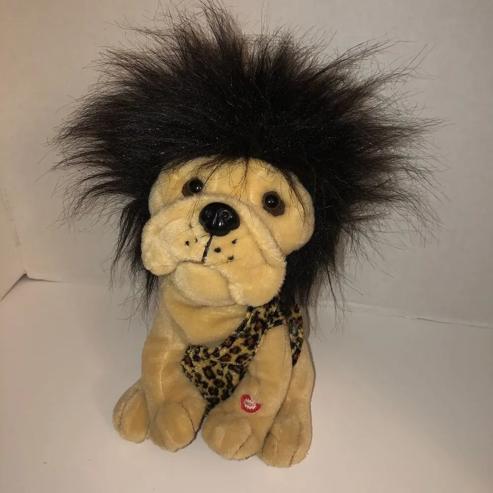 CAVEMAN DOG Kitty Kat Lion The Adam's Family Theme Animated Singing Plush 2009